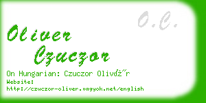 oliver czuczor business card